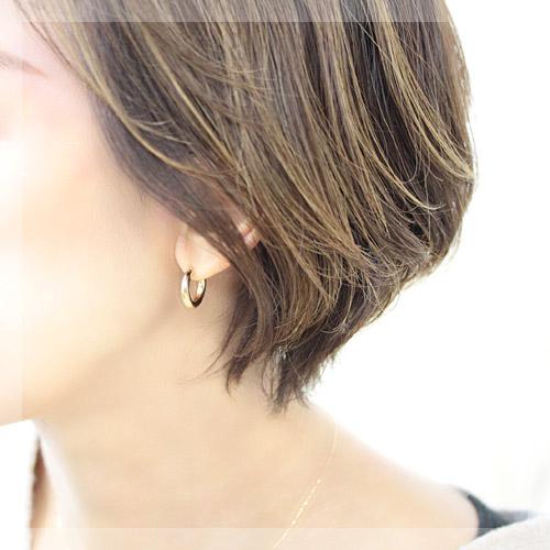 フープピアス 18k K18 18金 YG PG イエローゴールド ピンクゴールド