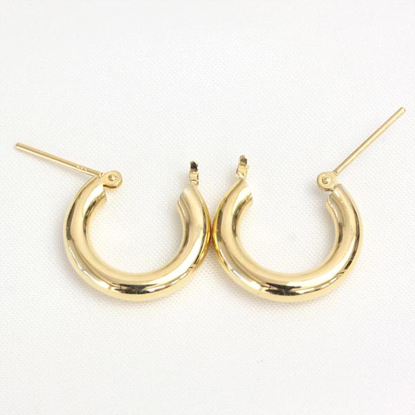 フープピアス 18k K18 18金 YG PG イエローゴールド ピンクゴールド レディース 可愛い 3.0mm×15mm ピアス 輪っか 石なし 地金 大きめ 日本製 1ペア 両耳用の画像