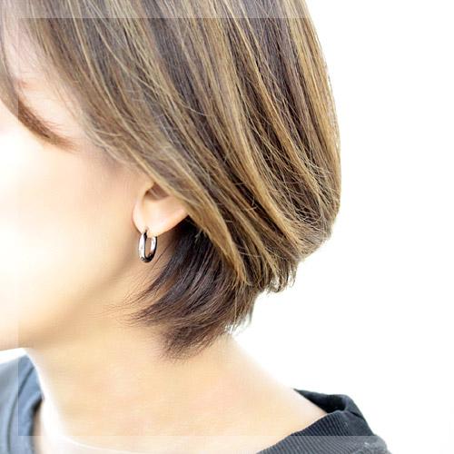 フープピアス プラチナ Pt900 レディース 可愛い 3.0mm×17mm ピアス