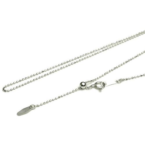 フリーチェーン K18 スライド式 カットボール 0.8mm幅 45cmの画像