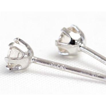 ピアス ダイヤモンド 一粒 レディース プラチナ pt900 ブラウンダイヤ ダイヤ 0.2ct スタッド シンプル ポスト0.9mmの画像