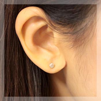 ピアス ダイヤモンド 一粒 レディース プラチナ pt900 ダイヤ シャンパンブラウンダイヤ 0.3ct スタッド シンプル |  | 01