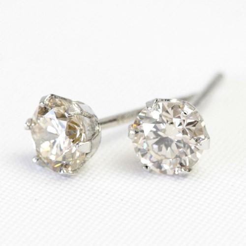 ピアス レディース ダイヤモンド ダイヤ 一粒 18金 18k K18 ゴールド シャンパンブラウンダイヤ 0.6ct カラット SIクラスアップの画像