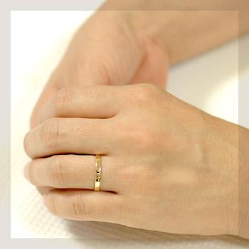 リング レディース 地金 指輪 18金 18k K18 ゴールド ペアリング ストレートリング ピンキーリングの画像
