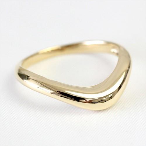 地金 リング k18 プラチナ ファッションリング 日本製 V字デザイン 文字入れ不可 | 