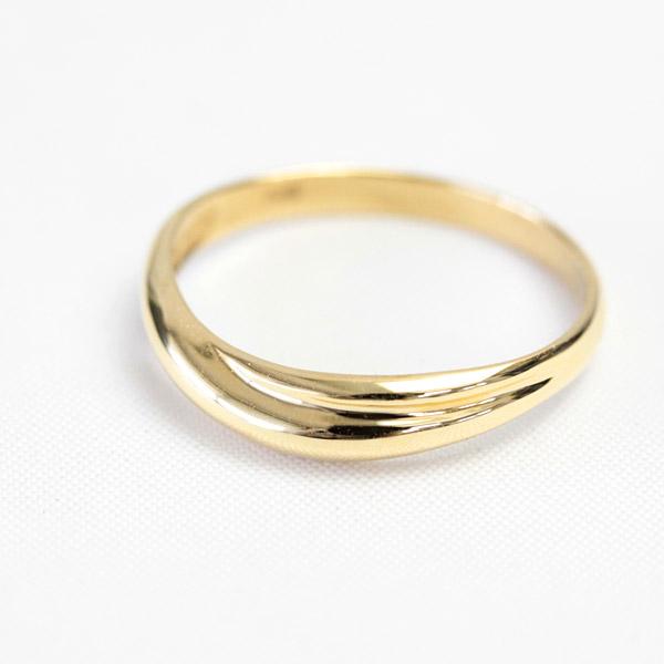 地金リング レディース 指輪 18金 18k K18 ゴールド ファッションリング 文字入れ不可 | 