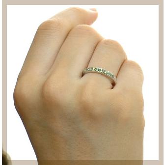 リング ダイヤモンド レディース 指輪 プラチナ pt950 ダイヤ グリーンダイヤ 0.18ct カラットの画像