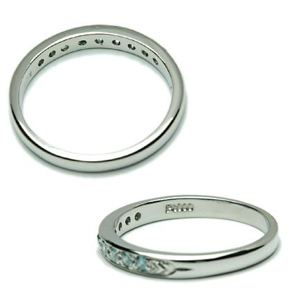 ダイヤモンド リング レディース 指輪 プラチナ pt950 ダイヤ 0.18ct カラット アイスブルーダイヤの画像