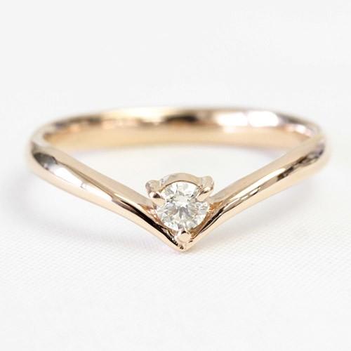 リング レディース 指輪 18金 18k K18 ゴールド ダイヤモンド ダイヤ 