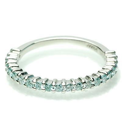 エタニティリング ダイヤモンド アイスブルーダイヤ 0.41ct レディース 