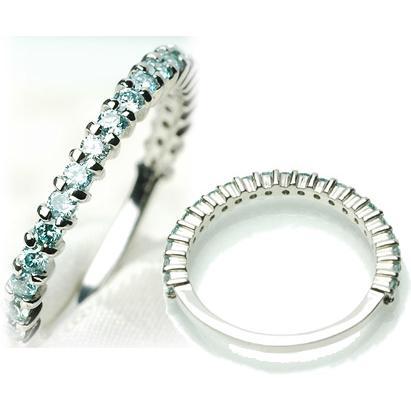 エタニティリング ダイヤモンド アイスブルーダイヤ 0.41ct レディース 
