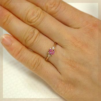 リング トルマリン レディース 指輪 18金 18k K18 ゴールド ピンク  
