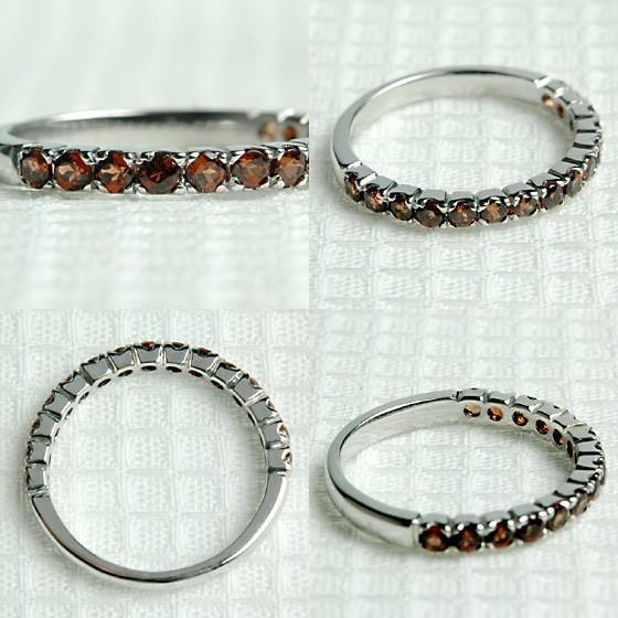 エタニティリング ガーネット レディース 指輪 リング 18金 18k K18