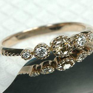 リング レディース 指輪 18金 18k K18 ゴールド ダイヤモンド 