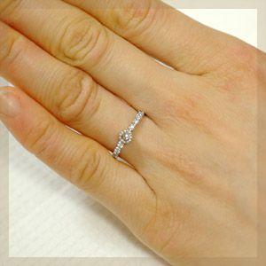 リング レディース 指輪 18金 18k K18 ゴールド ダイヤモンド ダイヤ ローズカットの画像