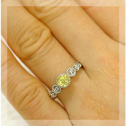 リング スフェーン レディース 指輪 18金 18k K18 ゴールド ミル打ちの画像