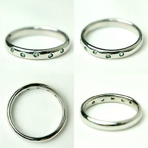 リング パライバ トルマリン ドッツリング 0.07ct K18 : ジュエリー 