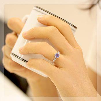リング タンザナイト レディース 指輪 18金 18k K18 ゴールド ダイヤモンド ゾイサイト エレガンスの画像