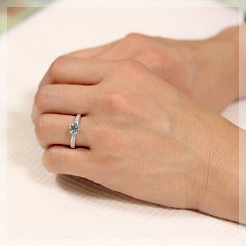 リング レディース 指輪 18金 18k K18 ゴールド サンタマリアアフリカーナアクアマリン × ダイヤモンド エレガンスの画像