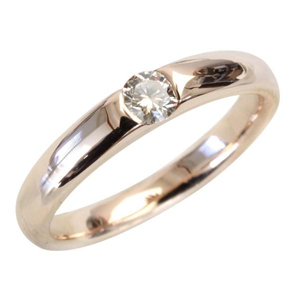 ダイヤモンド リング レディース 指輪 ダイヤ プラチナ pt900 18金 18k K18 ゴールド ブラウンダイヤ 0.15ct ストレートの画像