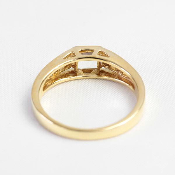 リング レディース 指輪 18金 18k K18 ゴールド ロイヤルブルームーン ダイヤモンド スクエアカットの画像
