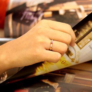 リング レディース 指輪 18金 18k K18 ゴールド ルビー × ダイヤモンド |  | 01