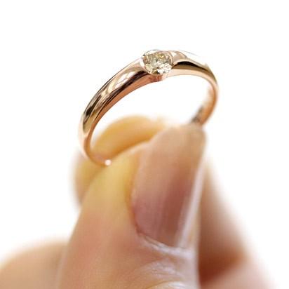 指輪 リング ダイヤモンド レディース ダイヤ プラチナ Pt950 18金 18k K18 ゴールド ブラウンダイヤ 0.2ct カラットの画像