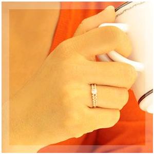 ダイヤモンド リング レディース 指輪 ダイヤ 18金 18k K18 ゴールド 0.2ct カラット シャンパンブラウンダイヤ フラワーハートの画像