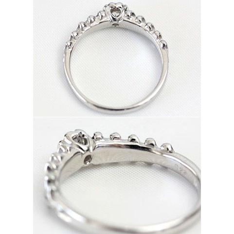 K18WG ハート♡ダイヤモンドリング0.2ct ハートフュージョンダイヤモンドリング - K18WG、0.25カラット