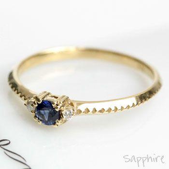 リング サファイア レディース 指輪 18金 18k K18 ゴールド 