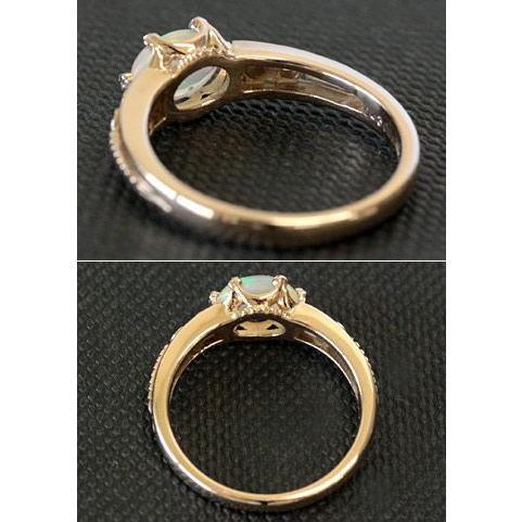 リング レディース 指輪 オパール 18金 18k K18 ゴールド エチオピア産の画像