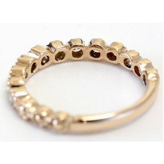 エタニティリング ダイヤモンド 0.27ct レディース 指輪 リング 18金 18k K18 ゴールド エタニティ ダイヤリング ハーフエタニティ ミル打ちの画像