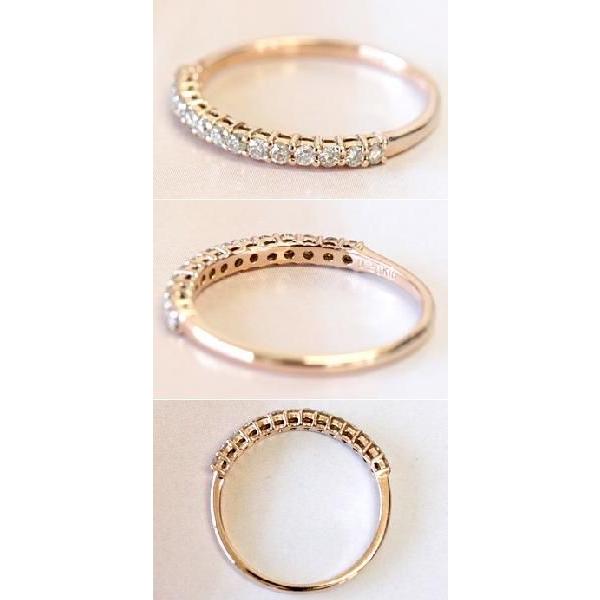 エタニティリング ダイヤモンド 0.2ct レディース 指輪 リング 18金 18k K18 ゴールド エタニティ ダイヤリング ダイヤモンドリング ハーフエタニティ 14石の画像