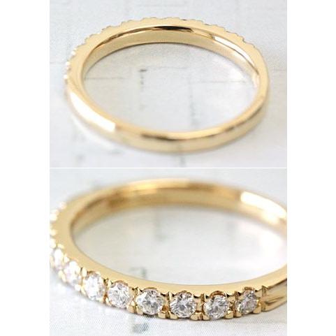 エタニティリング ダイヤ ダイヤモンド 0.3ct レディース 指輪 リング 18金 18k K18 エタニティ ダイヤリング H＆C カラット ハーフエタニティ 鑑別書付き |  | 02