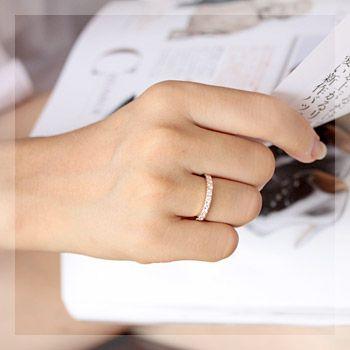 エタニティリング ダイヤモンド 0.5ct レディース 指輪 リング 18金 18k K18  エタニティ ダイヤリング H＆C カラット ハーフエタニティ 鑑別書付き |  | 01