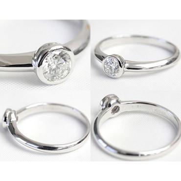 ダイヤモンド リング レディース 指輪 ダイヤ 18金 18k K18 ゴールド 0.2ct ストレート H＆C SIクラスアップ品質の画像