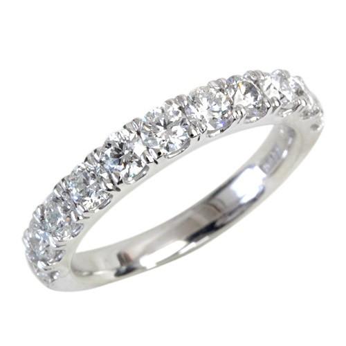 エタニティリング ダイヤモンド 1.0ct レディース 指輪 リング プラチナ 18金 18k K18 エタニティ ダイヤリング H＆C ハーフエタニティ 鑑別書付き |  | 02