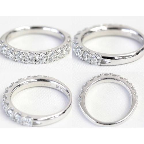 エタニティリング ダイヤモンド 1.0ct レディース 指輪 リング プラチナ 18金 18k K18 エタニティ ダイヤリング H＆C ハーフエタニティ 鑑別書付き |  | 04