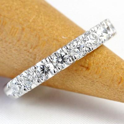 エタニティリング ダイヤモンド 1.0ct レディース 指輪 リング プラチナ 18金 18k K18 エタニティ ダイヤリング H＆C ハーフエタニティ 鑑別書付き |  | 05