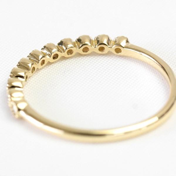 エタニティリング ダイヤモンド 0.1ct レディース 指輪 リング 18金 18k K18 K10 10金 ゴールド エタニティ ダイヤリング ハーフエタニティ ミル打ち 11石 |  | 04