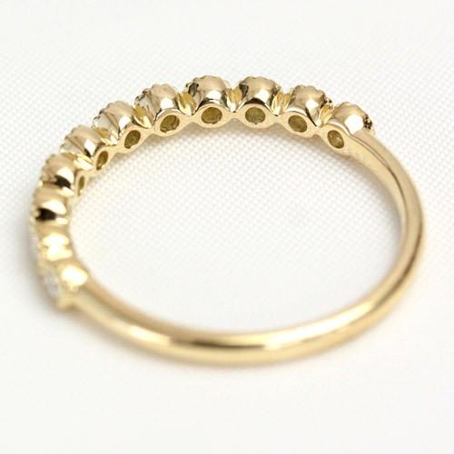 エタニティリング ダイヤモンド 0.2ct レディース 指輪 リング 18金 18k K18 エタニティ ダイヤリング H＆C カラット ハーフエタニティ ミル打ち 11石 |  | 03