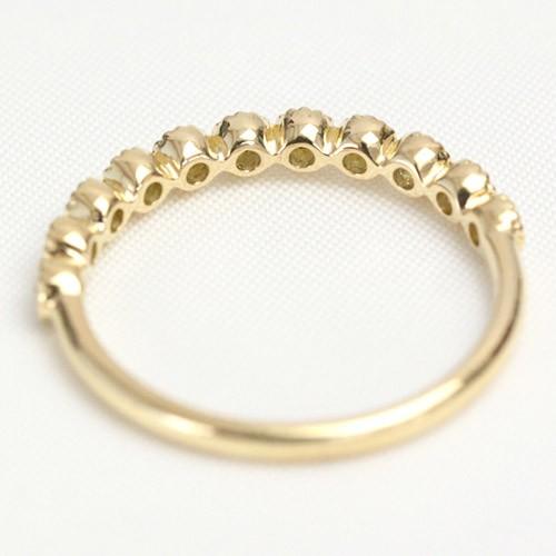 エタニティリング ダイヤモンド 0.2ct レディース 指輪 リング 18金 18k K18 エタニティ ダイヤリング H＆C カラット ハーフエタニティ ミル打ち 11石 |  | 04