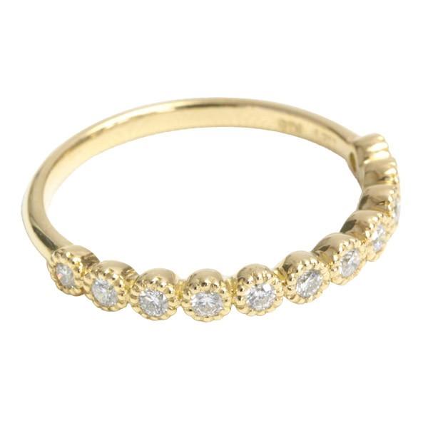 エタニティリング ダイヤモンド 0.2ct レディース 指輪 リング 18金 18k K18 エタニティ ダイヤリング H＆C カラット ハーフエタニティ ミル打ち 11石 |  | 06