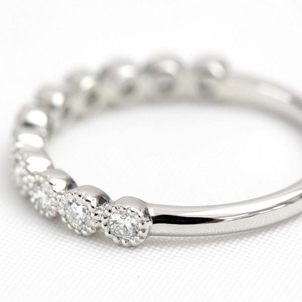 エタニティリング ダイヤモンド 0.3ct レディース 指輪 リング プラチナ pt950 H＆C エタニティ ダイヤリング ハーフエタニティ ミル打ち 11石の画像