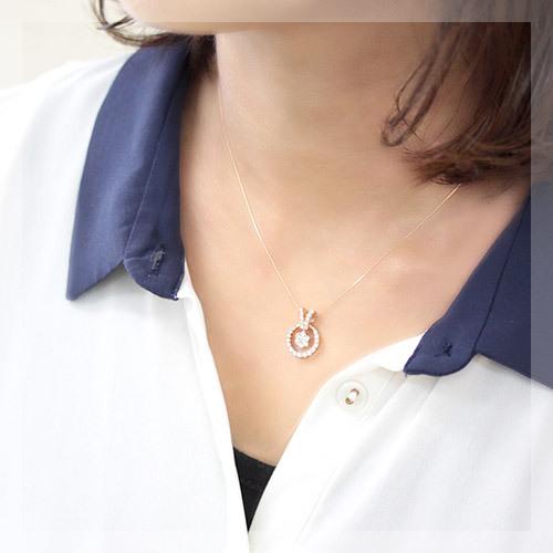 ダイヤモンドネックレス ダイヤ レディース ダイヤ 18金 18k K18PG 0.5ct カラット 32石 40cm 【2点限り】の画像