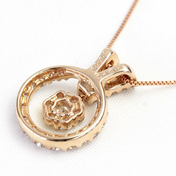 ダイヤモンドネックレス ダイヤ レディース ダイヤ 18金 18k K18PG 0.5ct カラット 32石 40cm 【2点限り】の画像