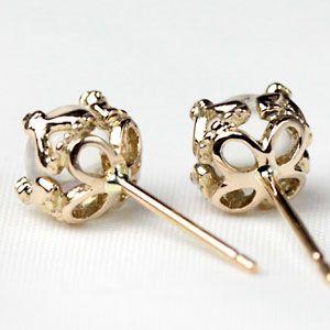 K18ゴールド ムーンストーン ゴールド 18金　アンティーク キャッツアイ？ 日本ヴィンテージジュエリー K18ゴールド 天然ムーンストーンキャッツ