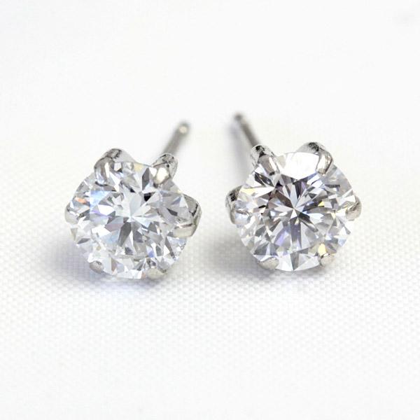 ピアス ダイヤモンド ダイヤ レディース プラチナ Pt900 K18YG ラボグロウンダイヤモンド Lab Grown Diamond 1ペア 1.0ct スタッド シンプルの画像