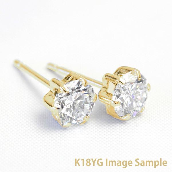 ピアス ダイヤモンド ダイヤ レディース プラチナ Pt900 K18YG ラボグロウンダイヤモンド Lab Grown Diamond 1ペア 1.0ct スタッド シンプルの画像