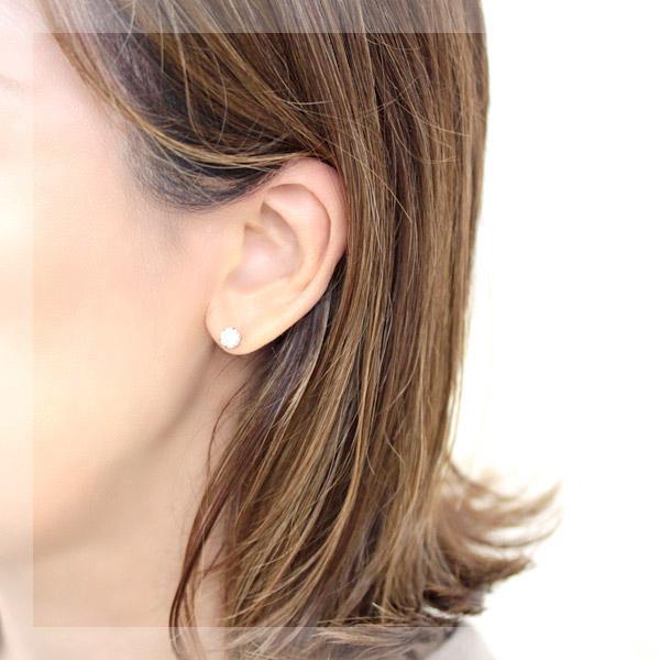 ピアス ダイヤモンド ダイヤ レディース プラチナ Pt900 K18YG ラボグロウンダイヤモンド Lab Grown Diamond 1ペア 1.0ct スタッド シンプルの画像